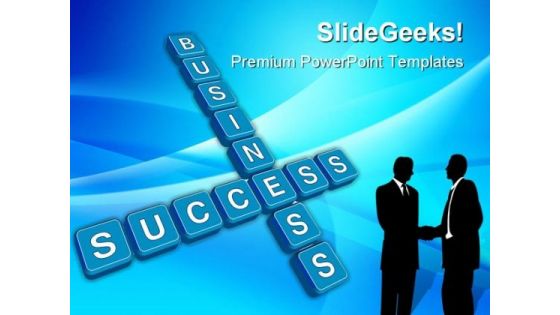 Business Concept Crossword Success PowerPoint Templates And PowerPoint Backgrounds 0411