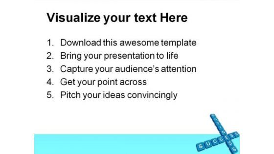 Business Concept Crossword Success PowerPoint Themes And PowerPoint Slides 0411