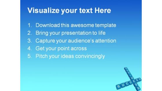 Business Concept Crossword Success PowerPoint Themes And PowerPoint Slides 0411