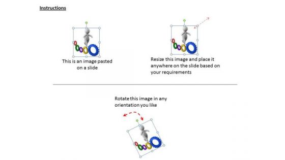 Business Concepts 3d Man Running The Gears Character Models