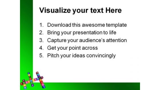 Business Crosswords Leadeship PowerPoint Themes And PowerPoint Slides 0411