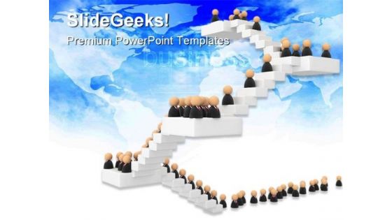 Business Crowd Success PowerPoint Templates And PowerPoint Backgrounds 0511