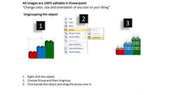 Business Cubes Lego PowerPoint Templates Editable Blocks Flowchart Ppt Slides