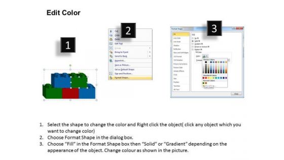 Business Cubes Lego PowerPoint Templates Success Blocks Flowchart Ppt Slides