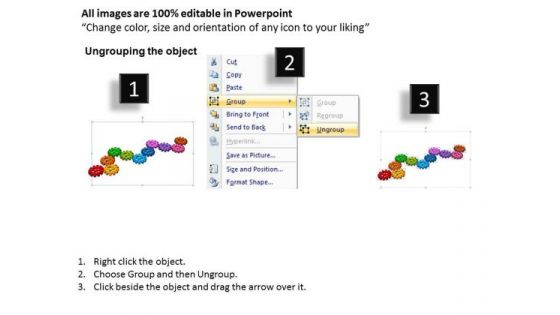 Business Cycle Charts PowerPoint Templates Marketing Gears Process Ppt Slides