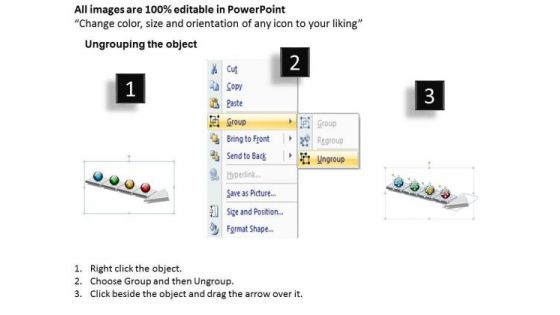 Business Cycle Diagram 3d Linear Flow Arrow 4 Stages Business Diagram