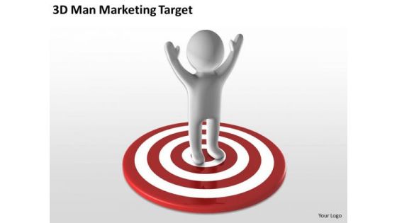 Business Cycle Diagram 3d Man Marketing Target PowerPoint Templates Ppt Backgrounds For Slides
