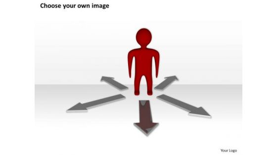 Business Cycle Diagram 3d Man With 5 Arrows PowerPoint Templates Ppt Backgrounds For Slides
