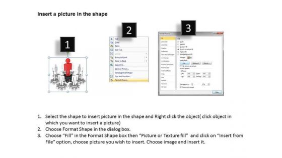 Business Cycle Diagram 3d Red Men On Gears Team Leader PowerPoint Slides