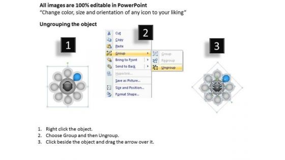 Business Cycle Diagram 8 Steps Hub And Spoke Ppt PowerPoint Templates