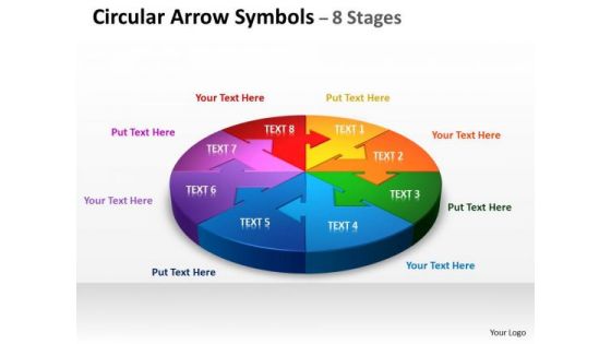 Business Cycle Diagram Circular Arrow Diagram Symbols 8 Stages Sales Diagram