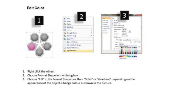 Business Cycle Diagram Colorful Slide Of Five Text Circles PowerPoint Slides