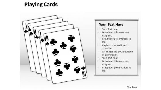 Business Cycle Diagram Playing Cards Strategic Management