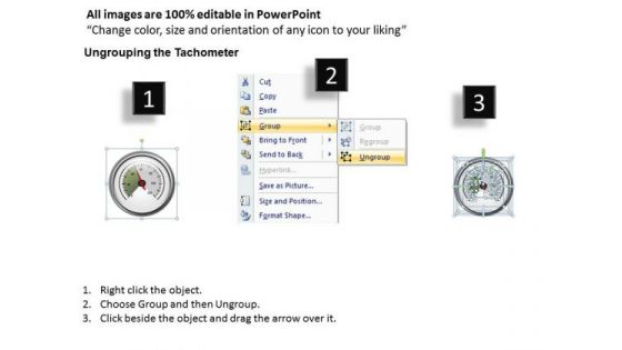 Business Cycle Diagram Tachometer Full Dial Business Diagram