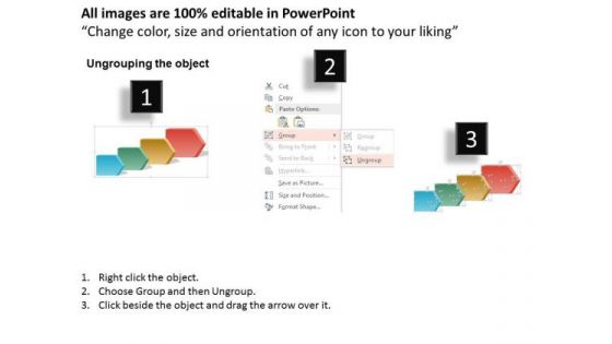 Business Daigram Four Staged Progress Arrows For Business Presentation Templets