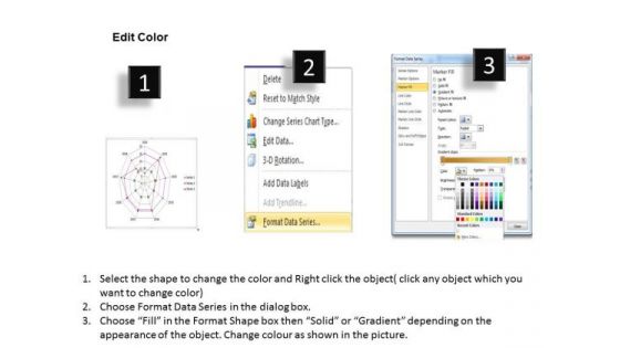 Business Data Analysis Chart Comparing Multiple Entities PowerPoint Templates
