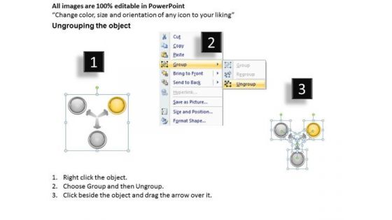 Business Development Process Diagram 3 Stages Businerss Spokes Ppt PowerPoint Slides