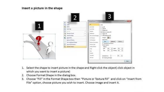 Business Development Process Flowchart 3d Man Question And Arrow PowerPoint Templates