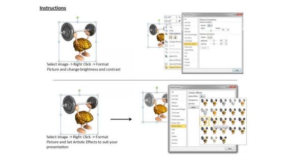 Business Development Strategy Template 3d Illustration Of Brain Power Photos