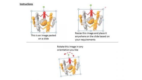 Business Development Strategy Template 3d Team Around Globe Basic Concepts