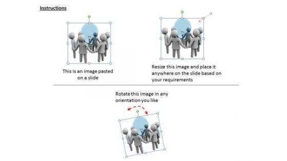 Business Development Strategy Template 3d Team Sharing Idea Characters