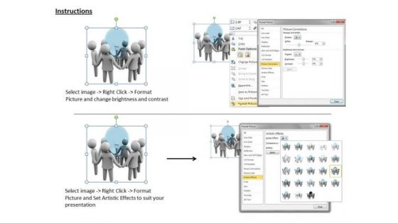 Business Development Strategy Template 3d Team Sharing Idea Characters