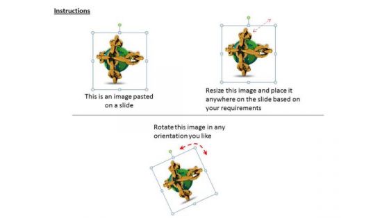 Business Development Strategy Template Golden Chain With Globe Photos