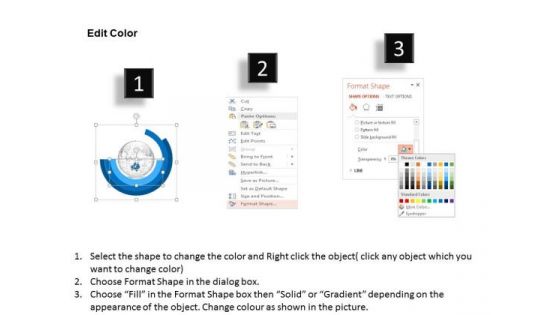 Business Diagram 3d Binary Globe Vector In Circular Diagram Presentation Template
