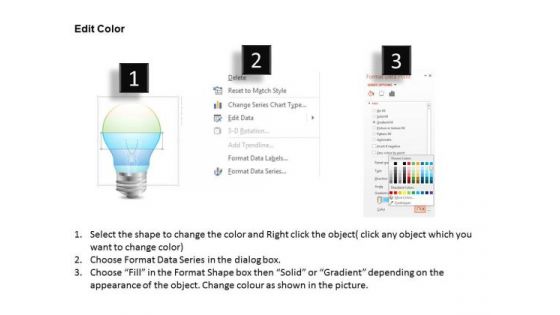 Business Diagram 3d Bulb Graphic For Data Driven And Idea Generation PowerPoint Slide
