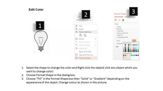 Business Diagram 3d Bulb With Modern Infographics For Idea Generation Presentation Template