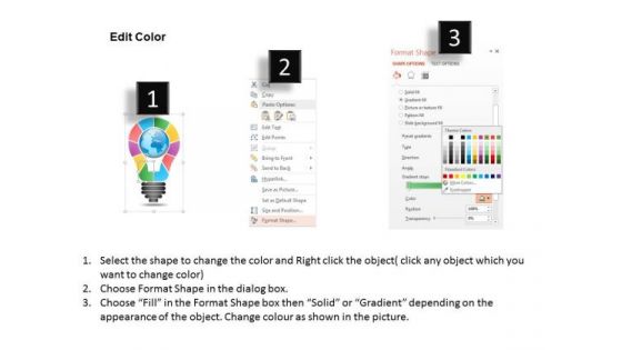 Business Diagram 3d Bulb With Ten Stages For Idea Generation Presentation Template
