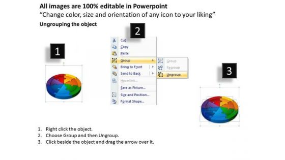 Business Diagram 3d Circle Puzzle Diagram 7 Stages Slide Sales Diagram