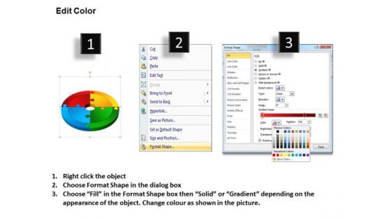 Business Diagram 3d Circle Puzzle Slide Layout Sales Diagram