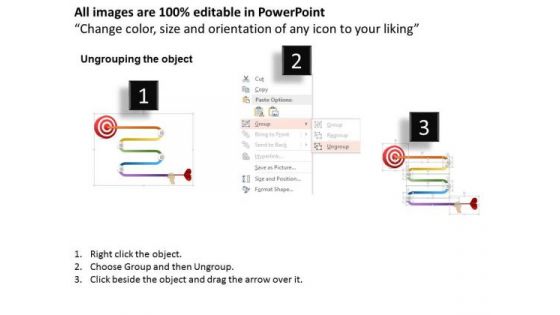Business Diagram 3d Circular Infographics With Target Achievement PowerPoint Template