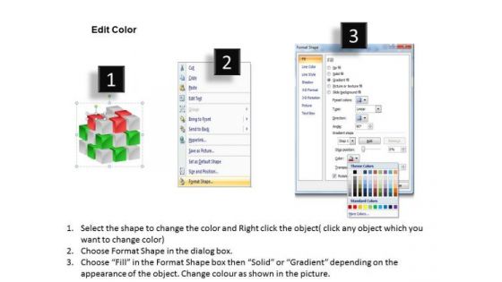 Business Diagram 3d Cube Building Cube By Cube Sales Diagram
