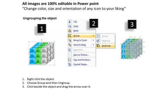 Business Diagram 3d Cubes With Arrows Marketing Diagram