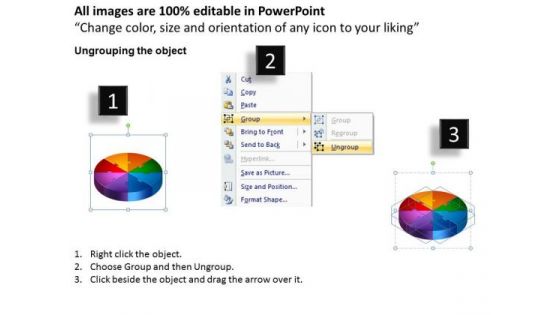 Business Diagram 3d Cycle Process Flow Chart 8 Stages Sales Diagram