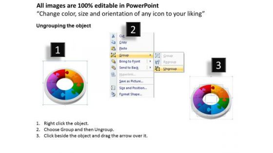Business Diagram 3d Cycle Process Flowchart Stages 8 Sales Diagram