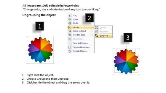 Business Diagram 3d Gear Process Style Marketing Diagram
