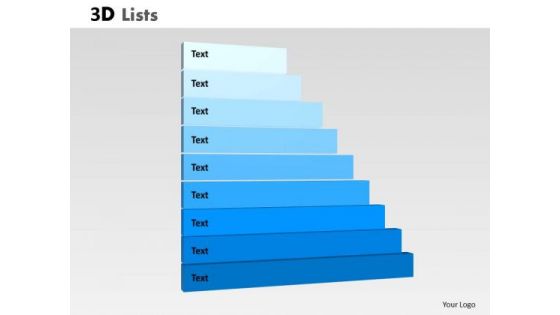 Business Diagram 3d List Diagram For Business Process Flow Marketing Diagram