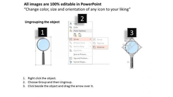 Business Diagram 3d Magnifier For Swot Analysis Presentation Template