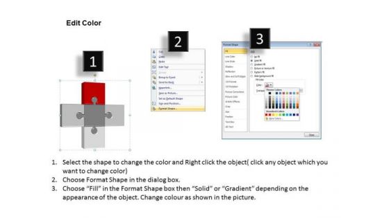 Business Diagram 3d Puzzle Process Stages 5 Sales Diagram