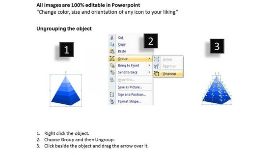 Business Diagram 3d Pyramid Shape For Business Process Sales Diagram