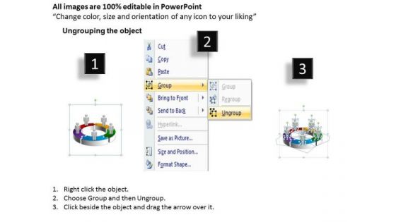 Business Diagram 3d Round Chart 5 Stages Sales Diagram
