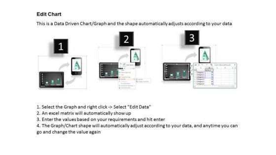 Business Diagram 3d Tablet With Triangular Text Diagram For Data Representation PowerPoint Slide