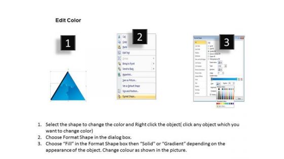 Business Diagram 3d Triangle Puzzle Process 3 Pieces Sales Diagram