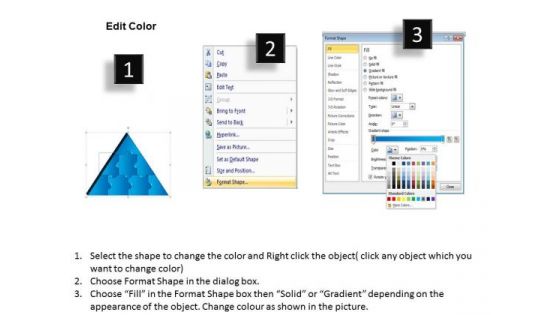 Business Diagram 3d Triangle Puzzle Process 8 Pieces Sales Diagram