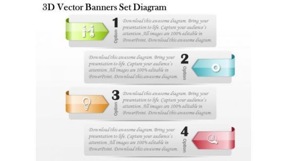 Business Diagram 3d Vector Banners Set Diagram PowerPoint Ppt Presentation
