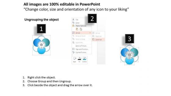 Business Diagram 3d Venn Diagram For Global Business Project Presentation Template