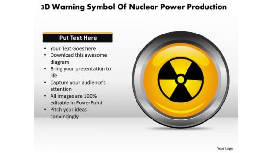 Business Diagram 3d Warning Symbol Of Nuclear Power Production Presentation Template Business Diagram 3d Warning Symbol Of Nuclear Power Production Presentation Template